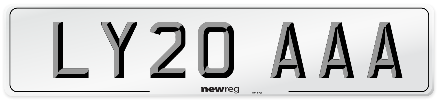 LY20 AAA Number Plate from New Reg